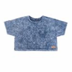 Brand New Talentless Oversized Denim Wash Crop Top